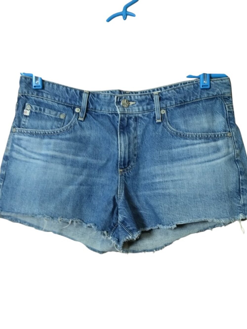 AG Adriano Goldschmied Size 29 The Bonnie Relaxed Cut Off Distressed Jean Shorts